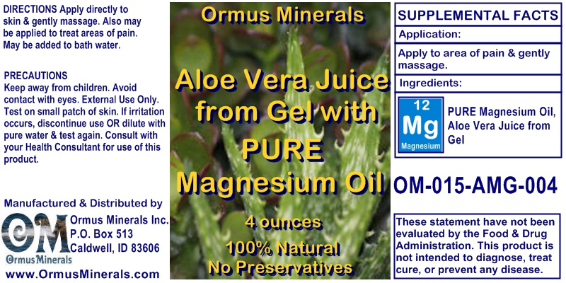 Aloe Vera and Magnesium Oil Aloe Vera and Magnesium Oil