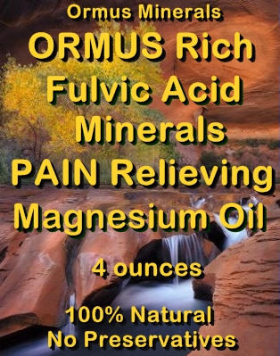 Ormus Minerals -Ormus Rich Fulvic Acid Minerals Pain Relieving Magnesium Oil Ormus Minerals -Ormus Rich Fulvic Acid Minerals Pain Relieving Magnesium Oil