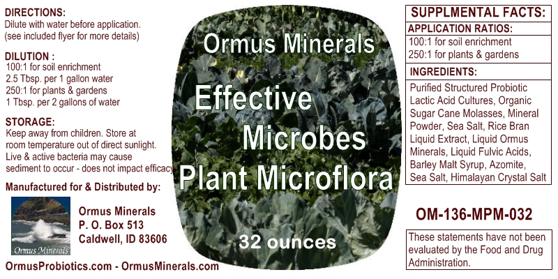 Ormus Effective Microbe Plant Microflora Ormus Effective Microbe Plant Microflora