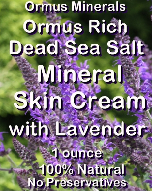 Ormus Minerals -Ormus Rich Dead Sea Salt Minerals Skin Cream with LAVENDER Ormus Minerals -Ormus Rich Dead Sea Salt Minerals Skin Cream with LAVENDER