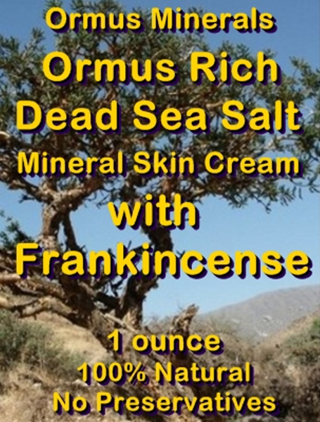 Ormus Minerals -Ormus Rich Dead Sea Salt Mineral Skin Cream with FRANKINCENSE Ormus Minerals -Ormus Rich Dead Sea Salt Mineral Skin Cream with FRANKINCENSE