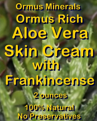 Ormus Minerals -Ormus Rich Aloe Vera Skin Cream with FRANKINCENSE Ormus Minerals -Ormus Rich Aloe Vera Skin Cream with FRANKINCENSE