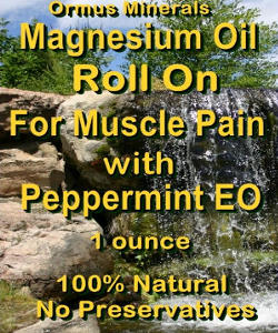 Ormus Minerals-Magnesium Oil Roll On for Muscle Pain with Peppermint Essential oil Ormus Minerals-Magnesium Oil Roll On for Muscle Pain with Peppermint Essential oil