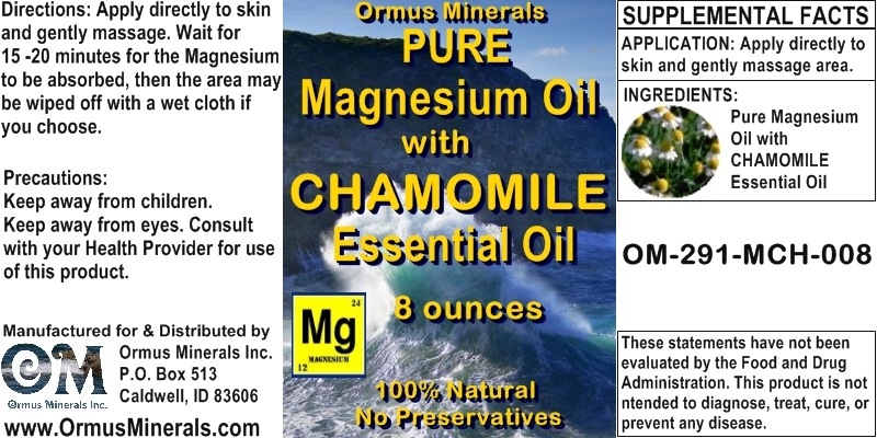 Ormus Minerals - Pure Magnesium Oil with Chamomile Essential Oil Ormus Minerals - Pure Magnesium Oil with Chamomile Essential Oil