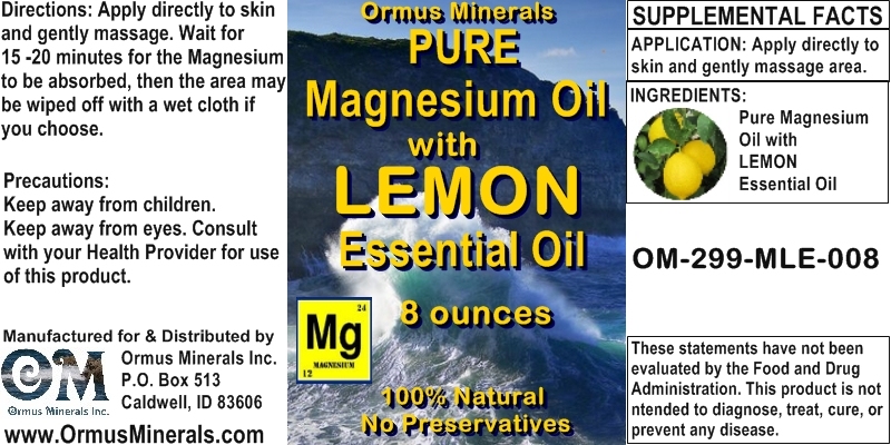 Ormus Minerals - Magnesium Oil with Lemon Essential Oil Ormus Minerals - Magnesium Oil with Lemon Essential Oil
