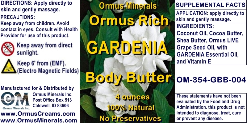 Ormus Minerals - Ormus Rich Gardenia Body Butter Ormus Minerals - Ormus Rich Gardenia Body Butter